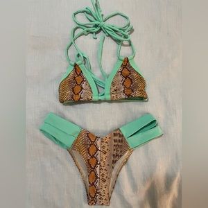 Montce python print bikini in Small